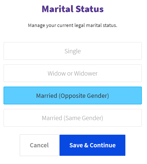 Edit Marital Status Must Have Documents